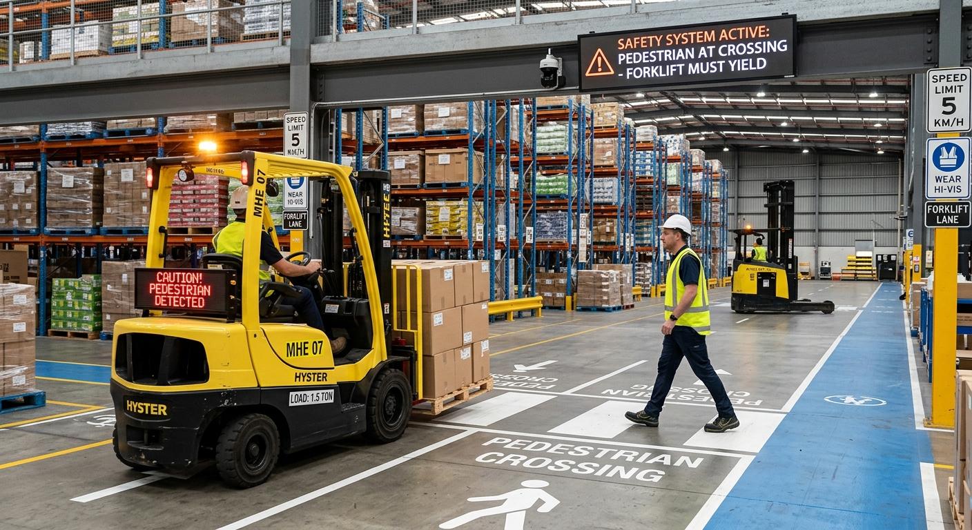 Forklift and worker safety environment